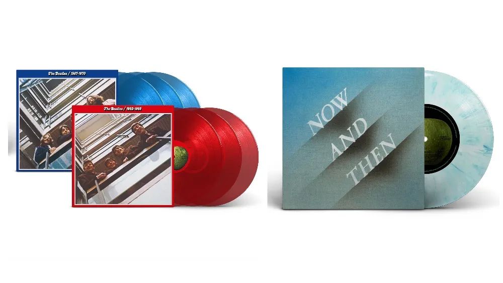 有顏色膠版本的〈Now And Then〉單曲唱片、Red Album再版和Blue Album再版。
