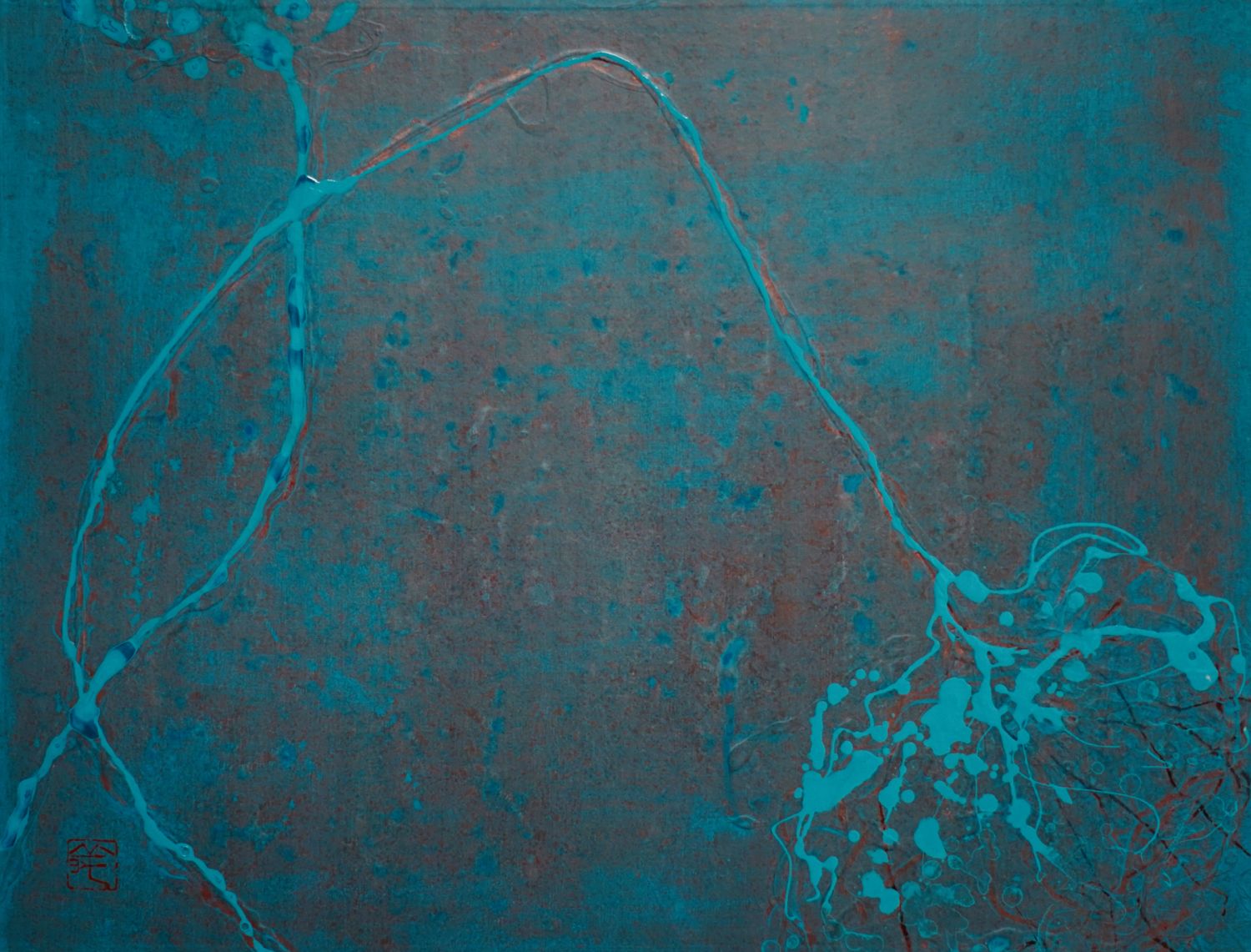 《荷（三）》，2025，設色紙本，42 x 55 cm