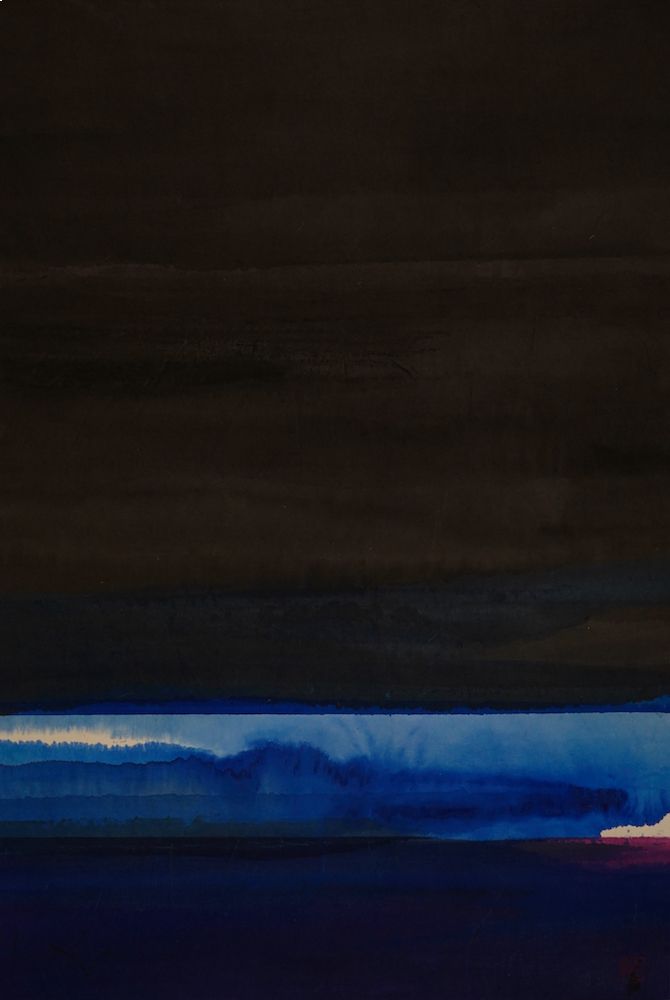《天邊（一）》，2015，水墨設色紙本，90 x 60 cm